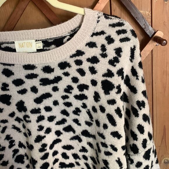 Nation leopard print alpaca pullover sweater - Picture 6 of 7